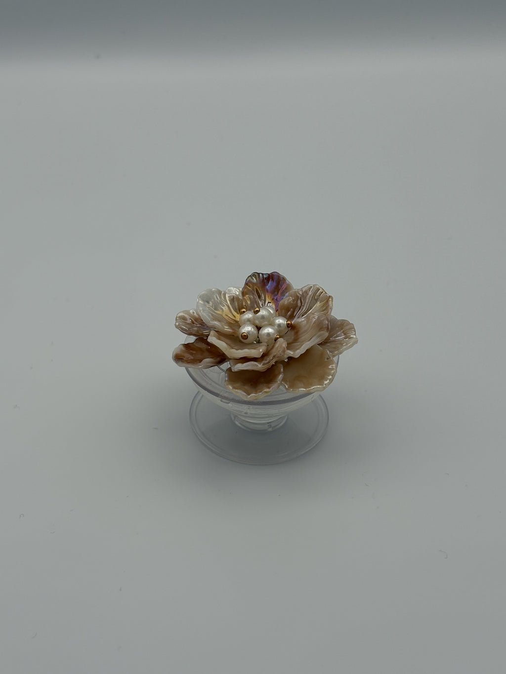 3D Floral pop socket- Brown