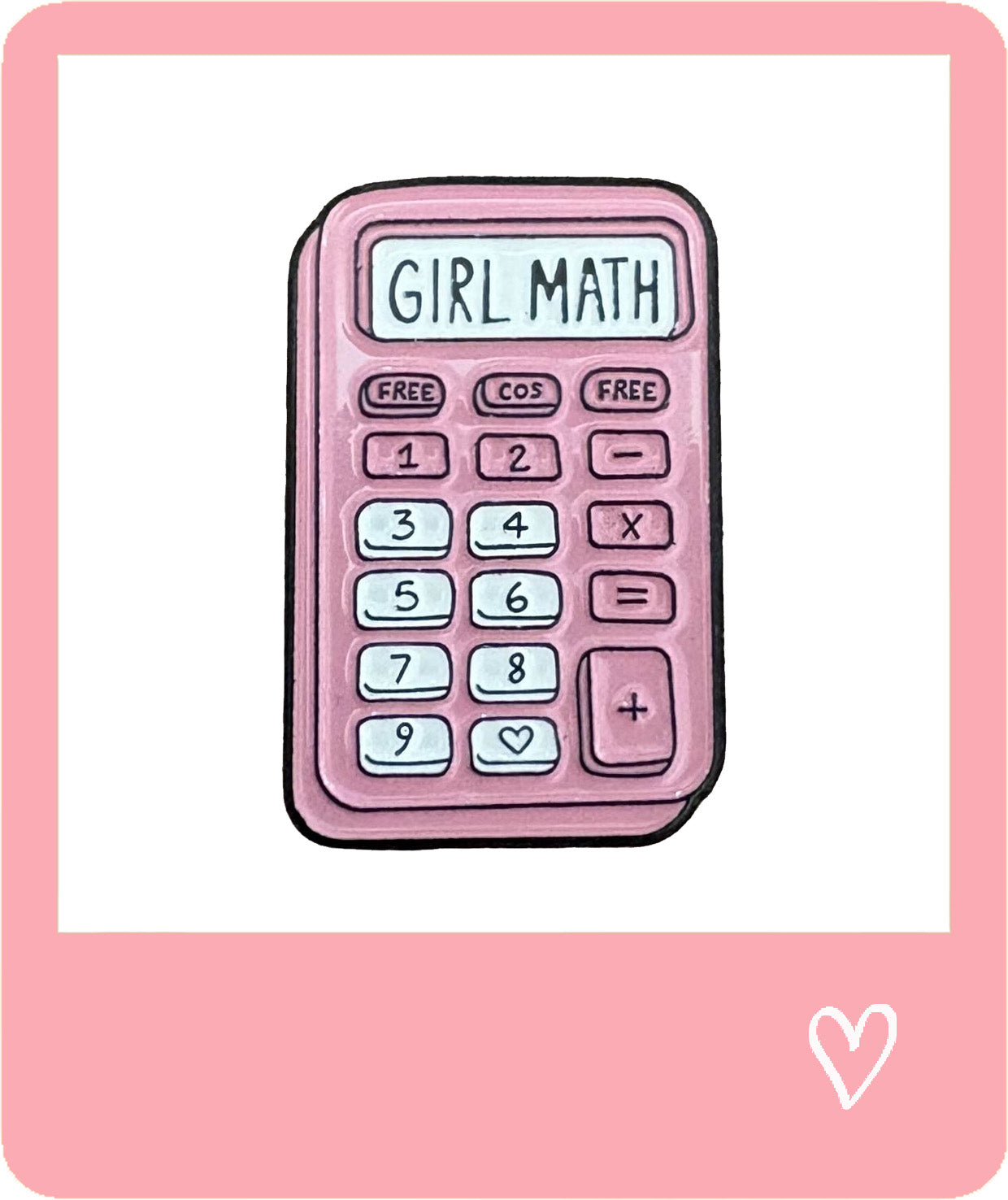 Girl Math Metal Sticker