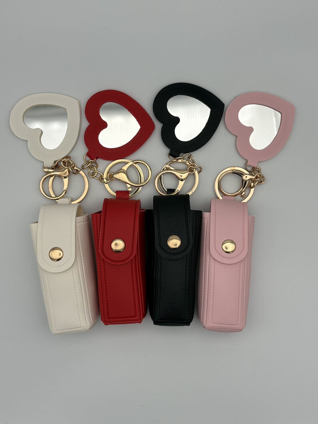 Lipstick Holder With Heart-Shaped Mirror