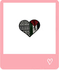 Palestine Half Heart Metal Sticker