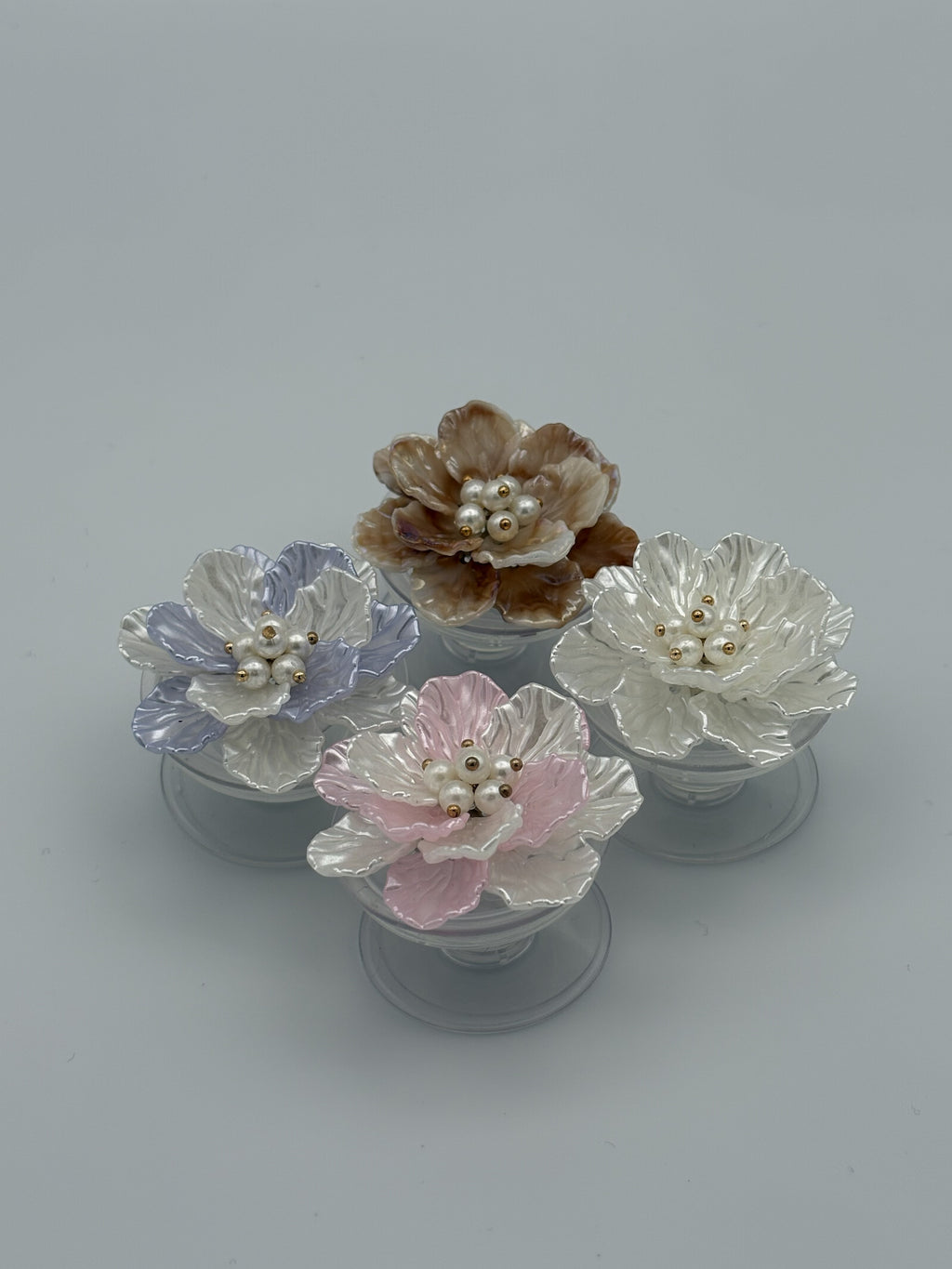 3D Floral pop socket- Blue