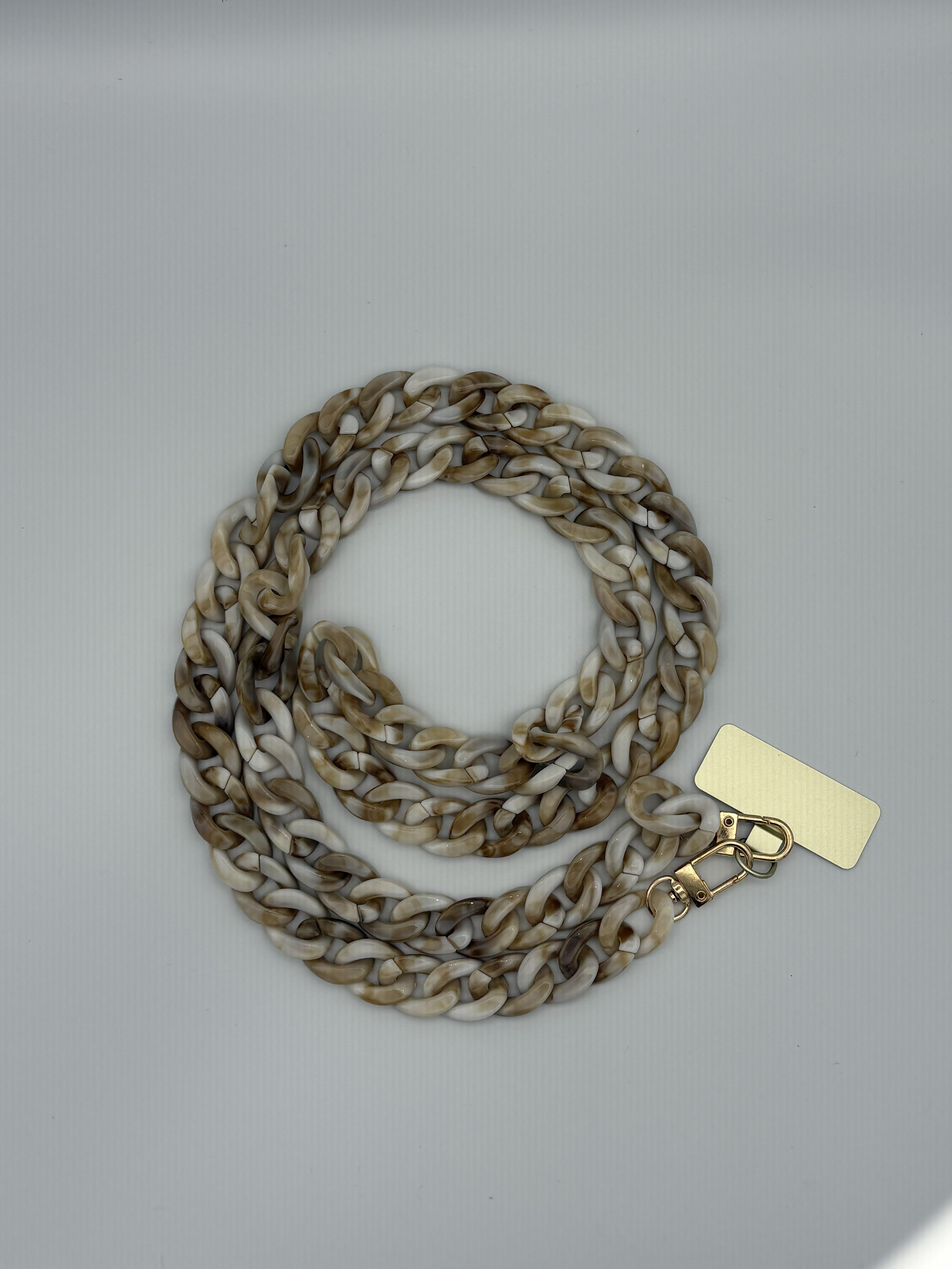 Chain detail lanyard- Beige