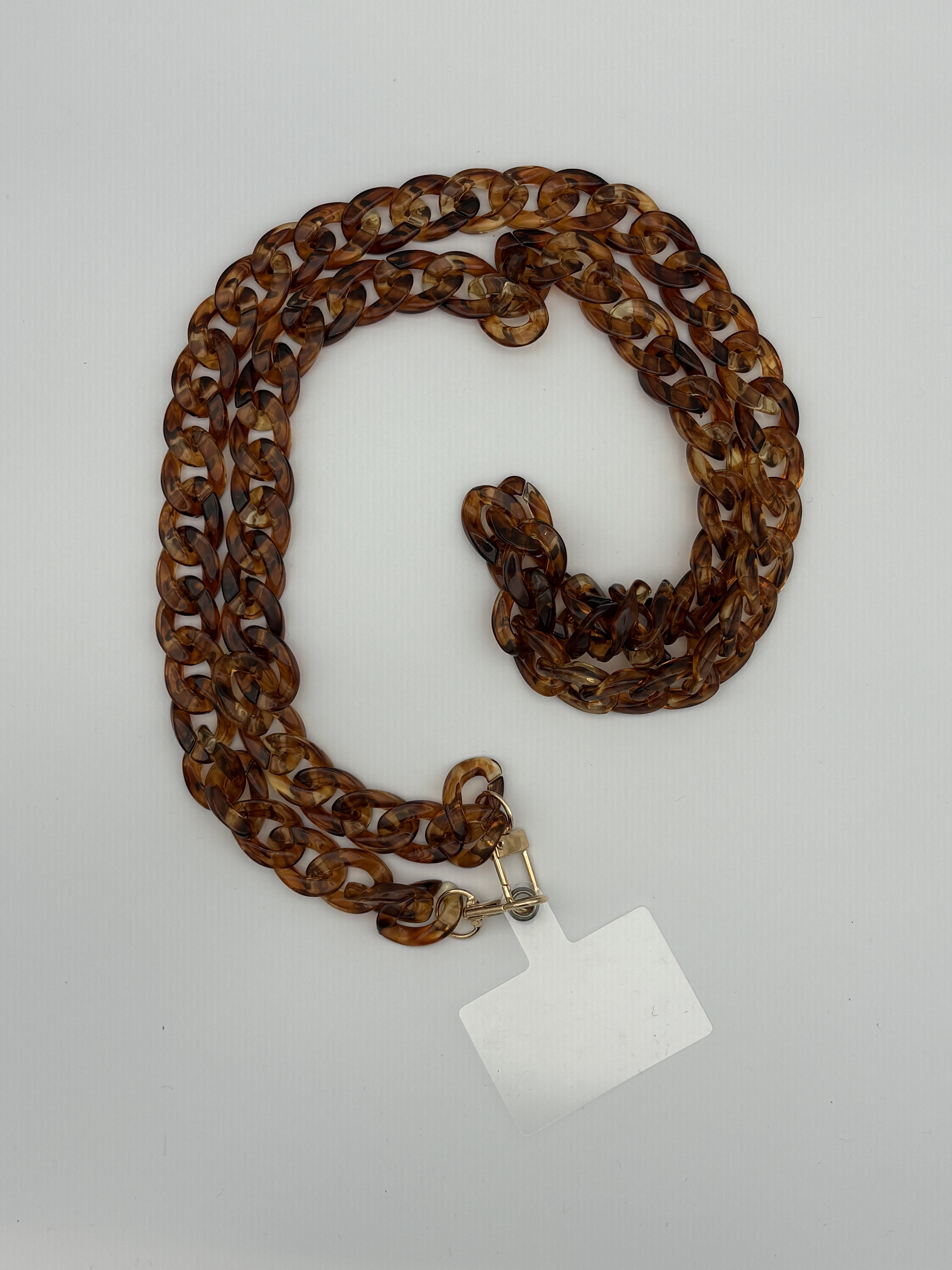 Chain detail lanyard- Brown