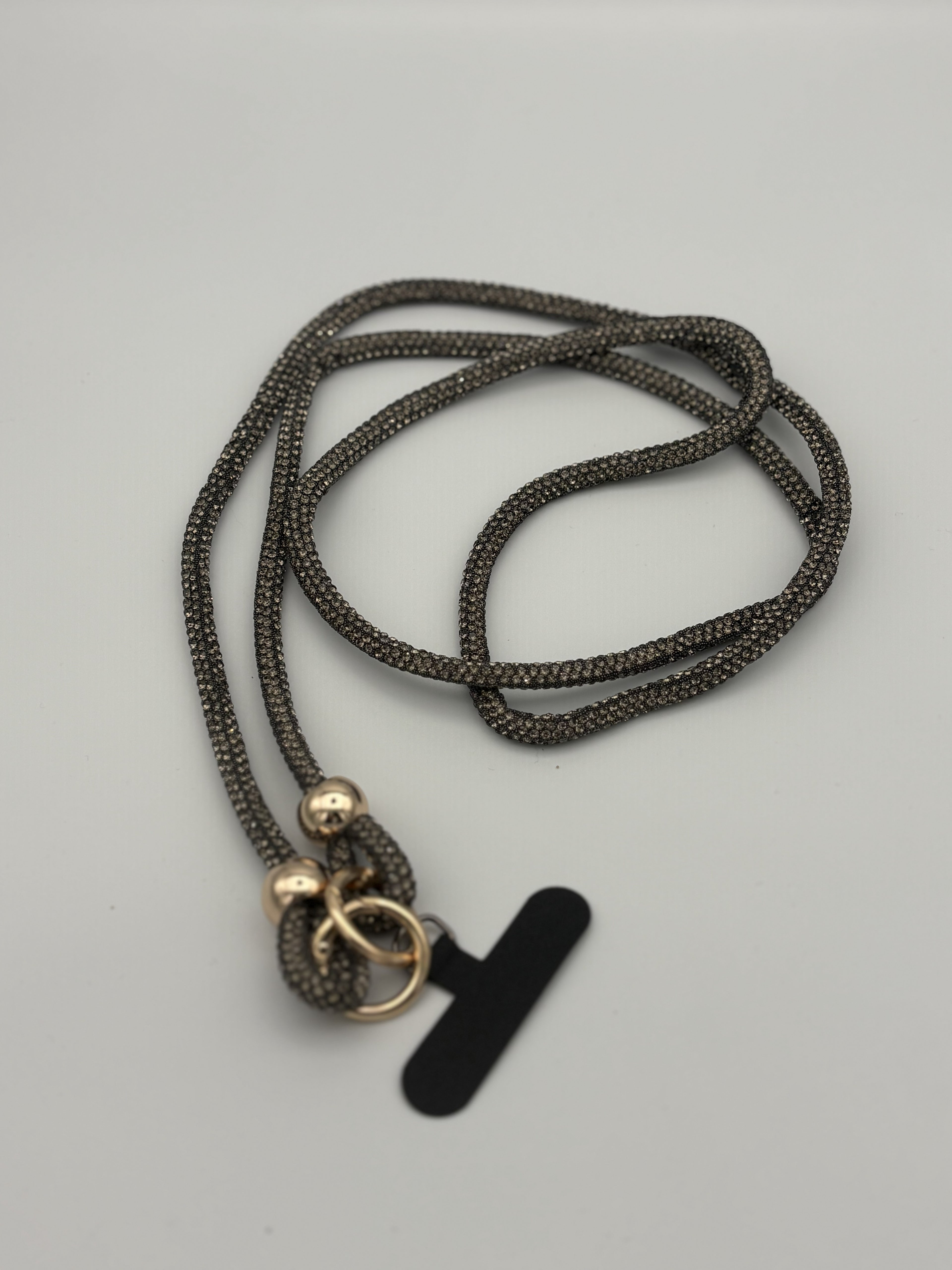 Luxury rhinestone Lanyard- Grey