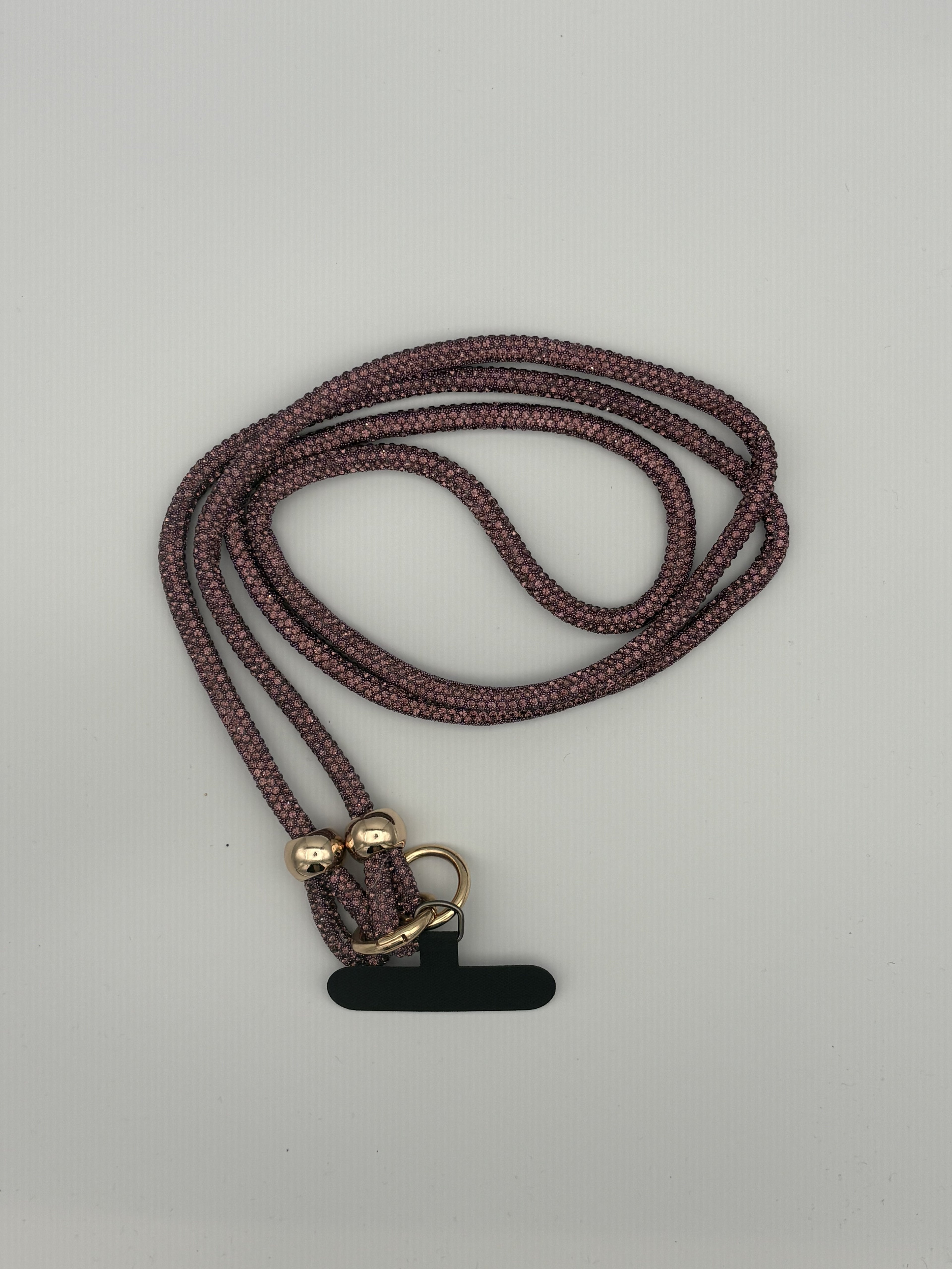 Luxury Rhinestone Lanyard- Purple