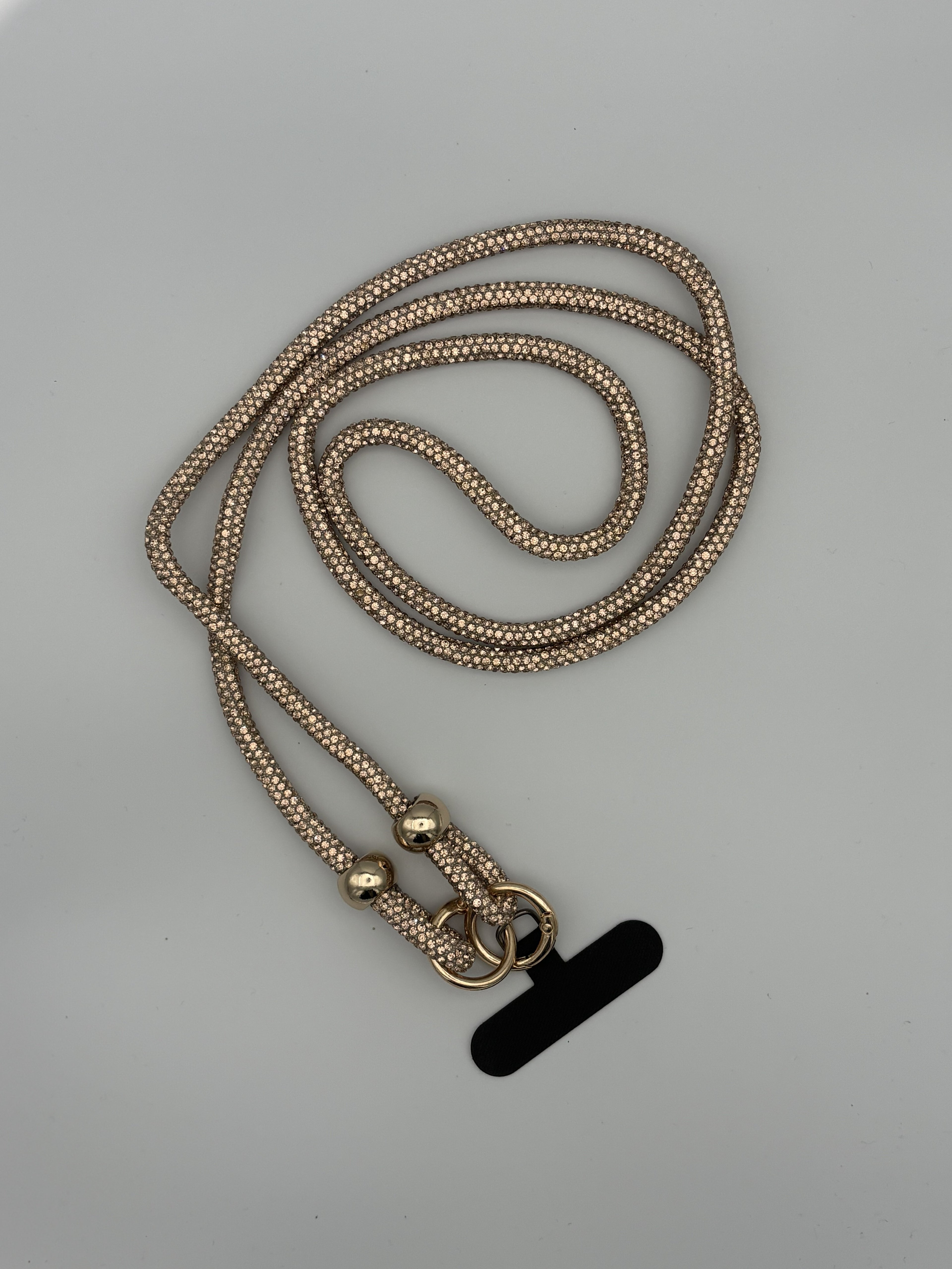 Luxury Rhinestone Lanyard- Champaign