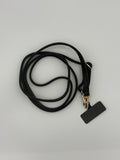 Adjustable PU lanyard- Black