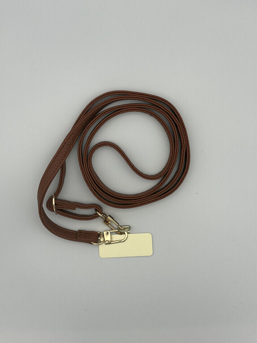 Adjustable PU lanyard- Brown