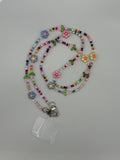 Floral beaded lanyard- Multi