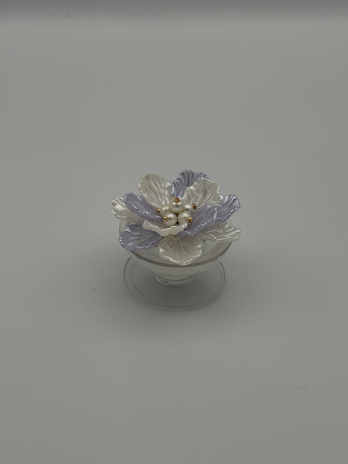 3D Floral pop socket- Blue