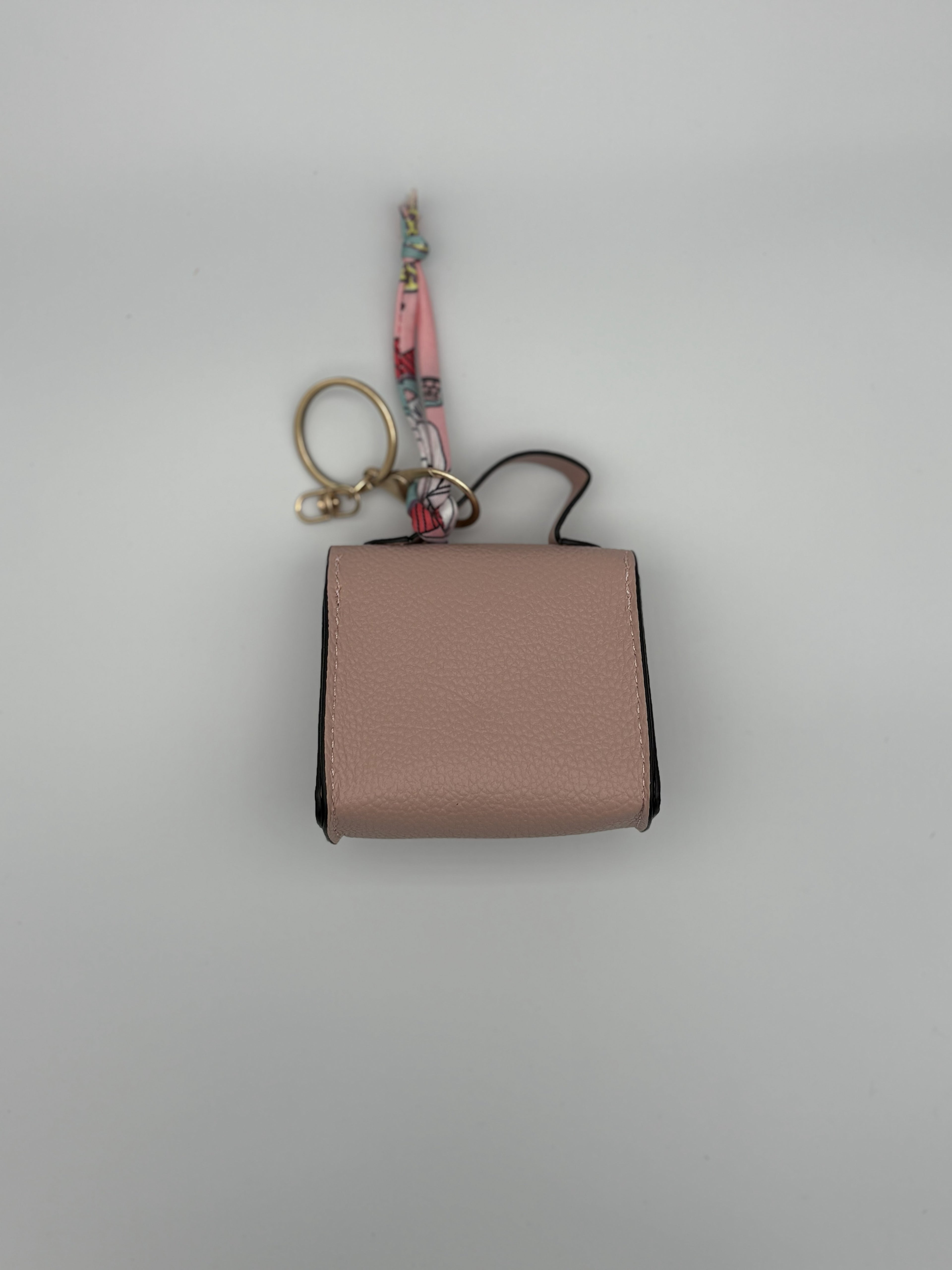 Square PU bag charm- Pink