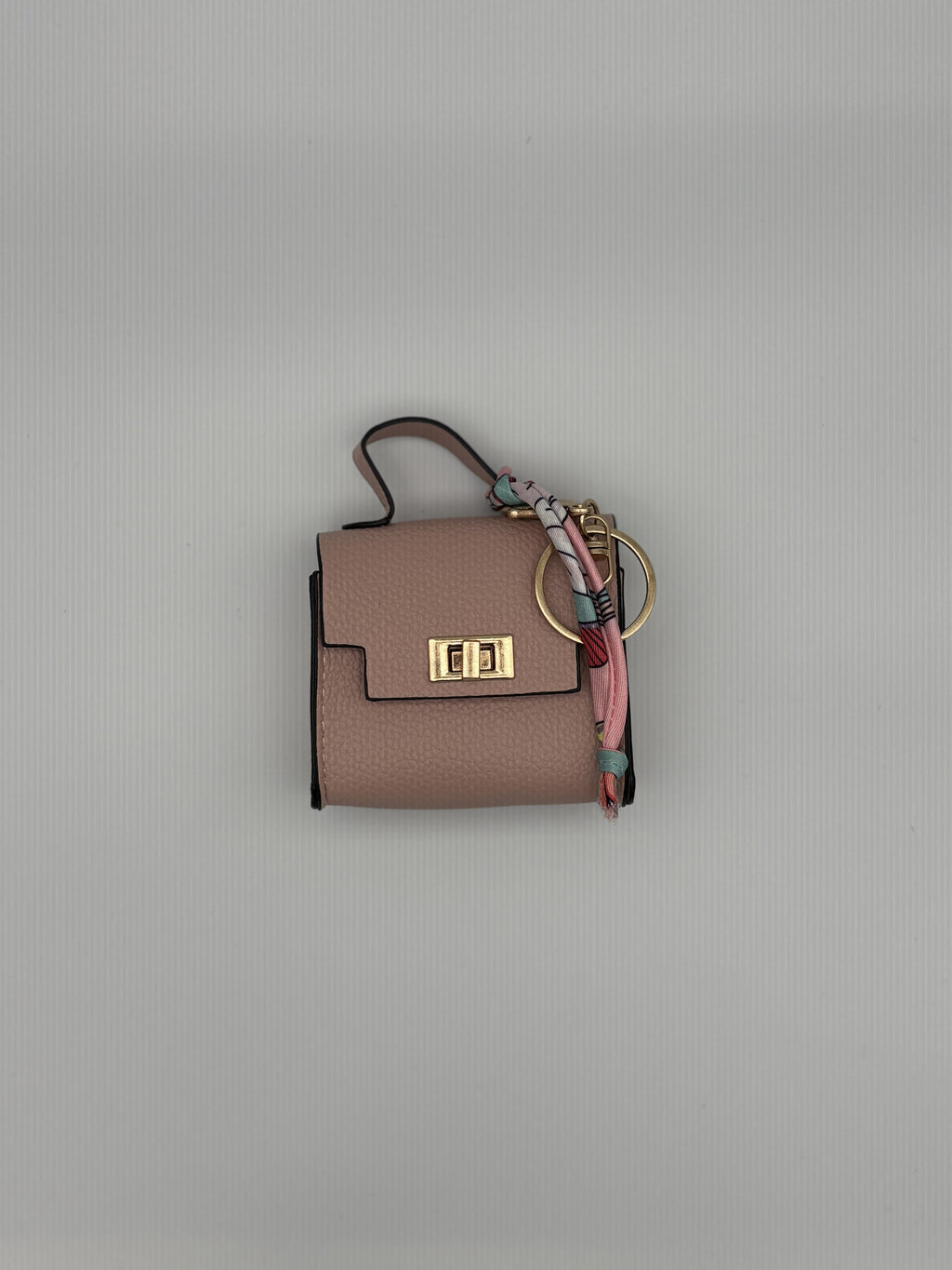 Square PU bag charm- Pink