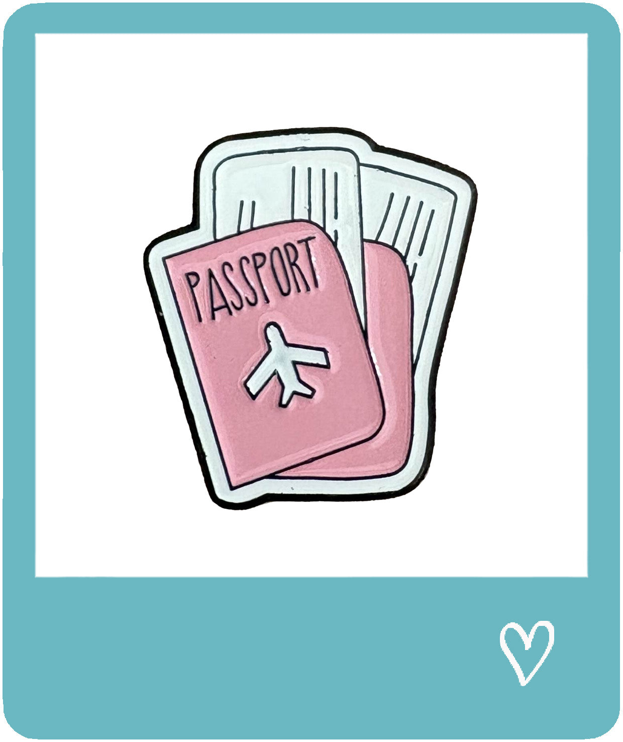 Passport Metal Sticker