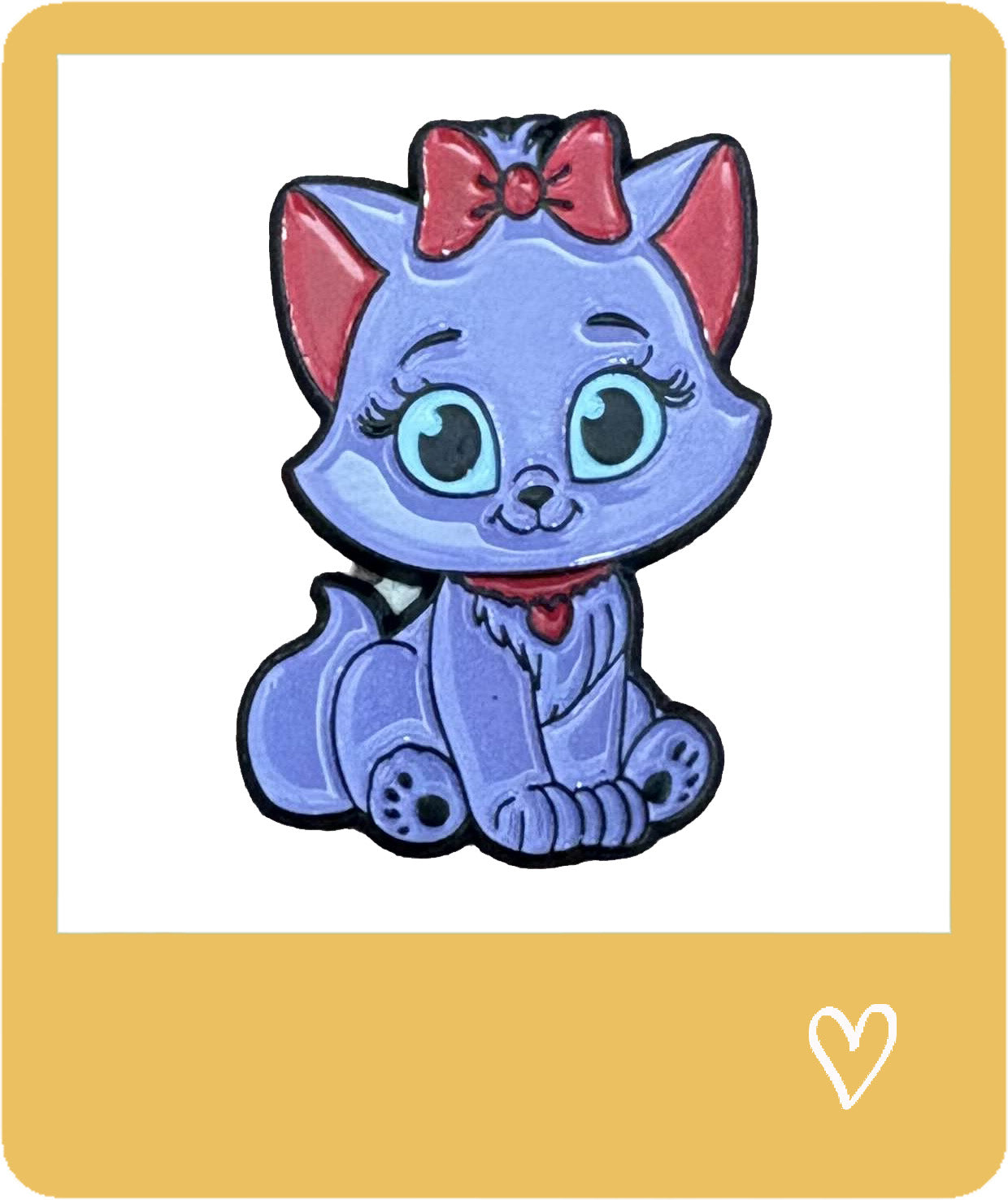 Purple Cat Metal Sticker