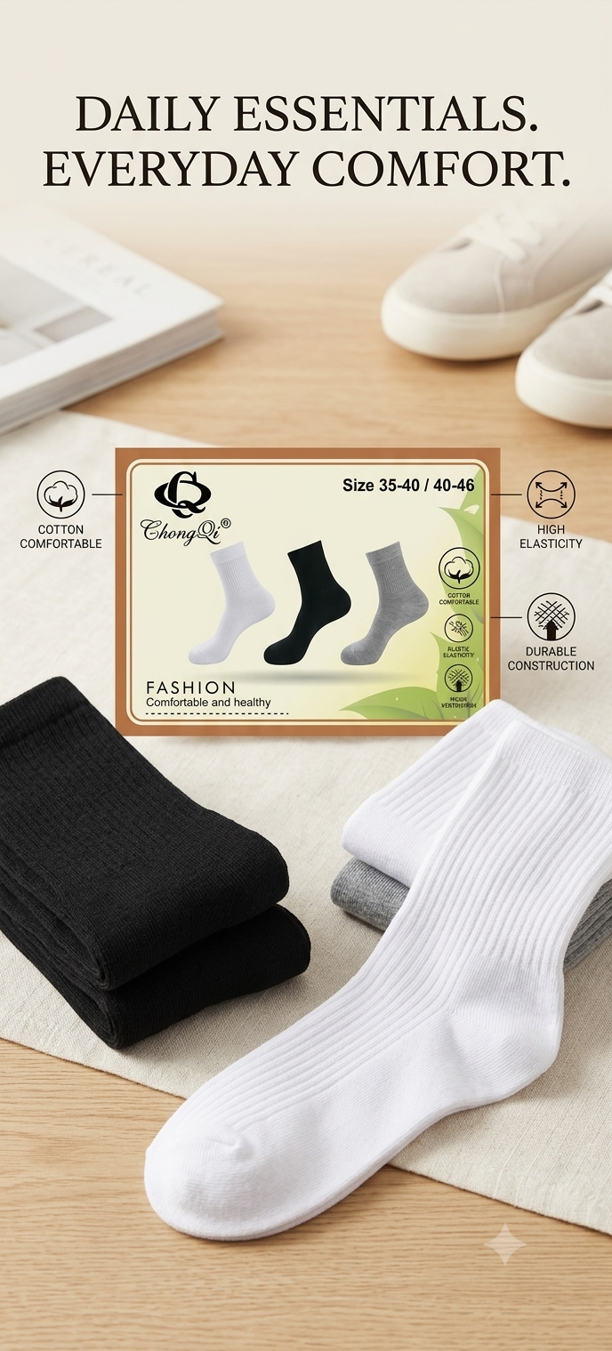 Generic Ankle Socks (3 Pair Pack)