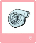 Turbo Metal Sticker