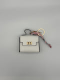 Square PU Bag Charm White