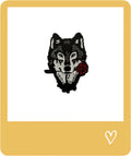 Wolf with Rose